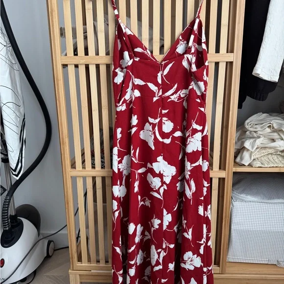 Petite studio red floral dress size small - Picture 4 of 7